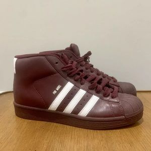 Adidas Maroon Pro Model Women Size 7, Youth Size 5